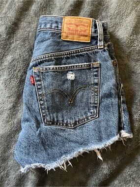 Levi's Dark Blue 501 Denim Shorts
